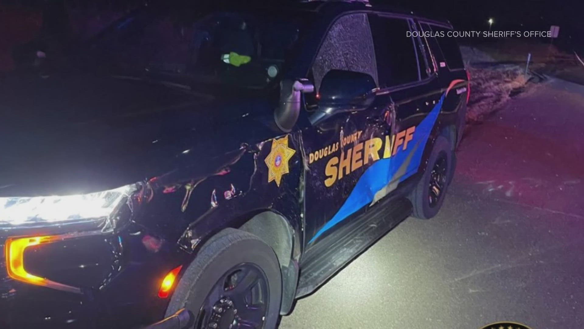 The incident occurred as the deputy was driving down Highway 85 near the town of Sedalia.