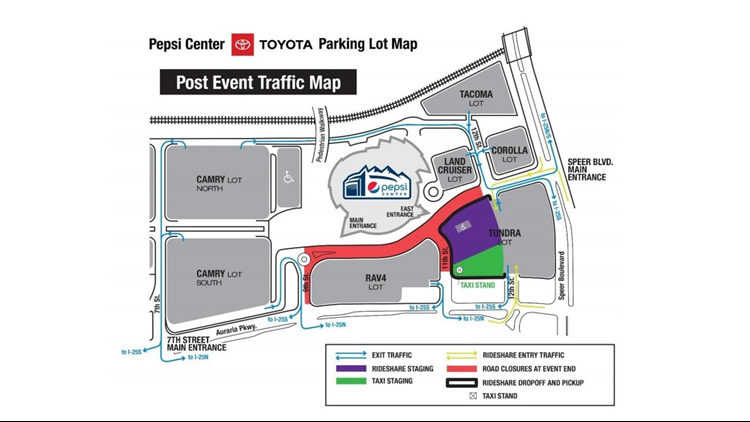 Pepsi Center traffic pattern 2018