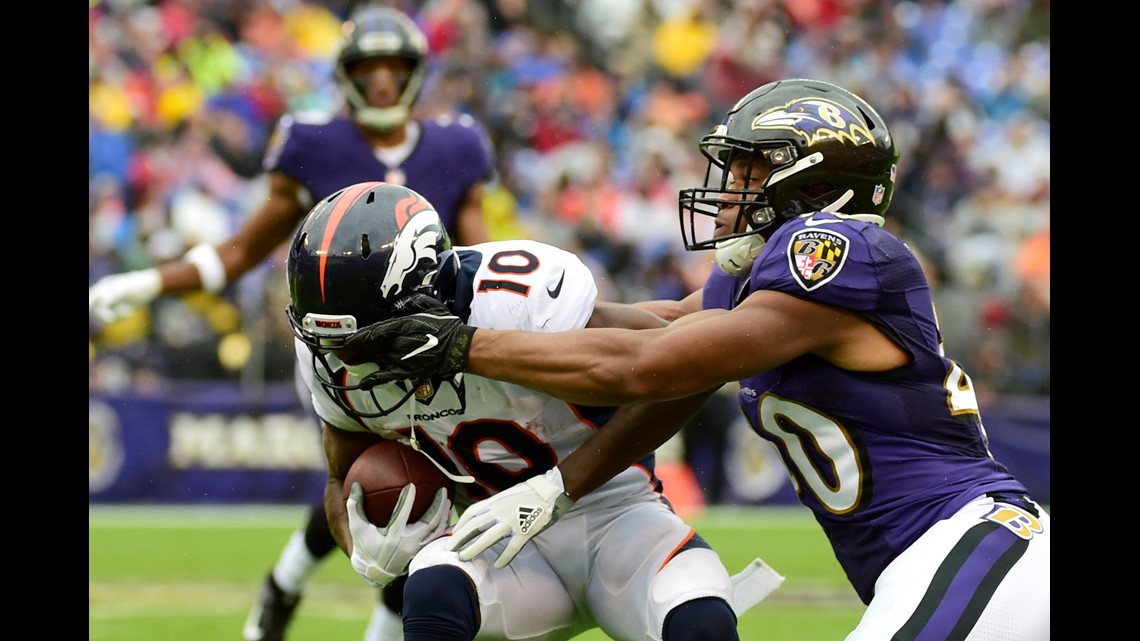 Lindsay ejected as Ravens beat Broncos, 27-14 in wild game