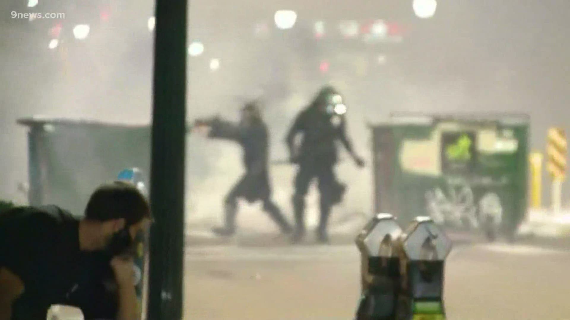 Officers used tear gas and rubber bullets in an effort to disperse George Floyd protesters.