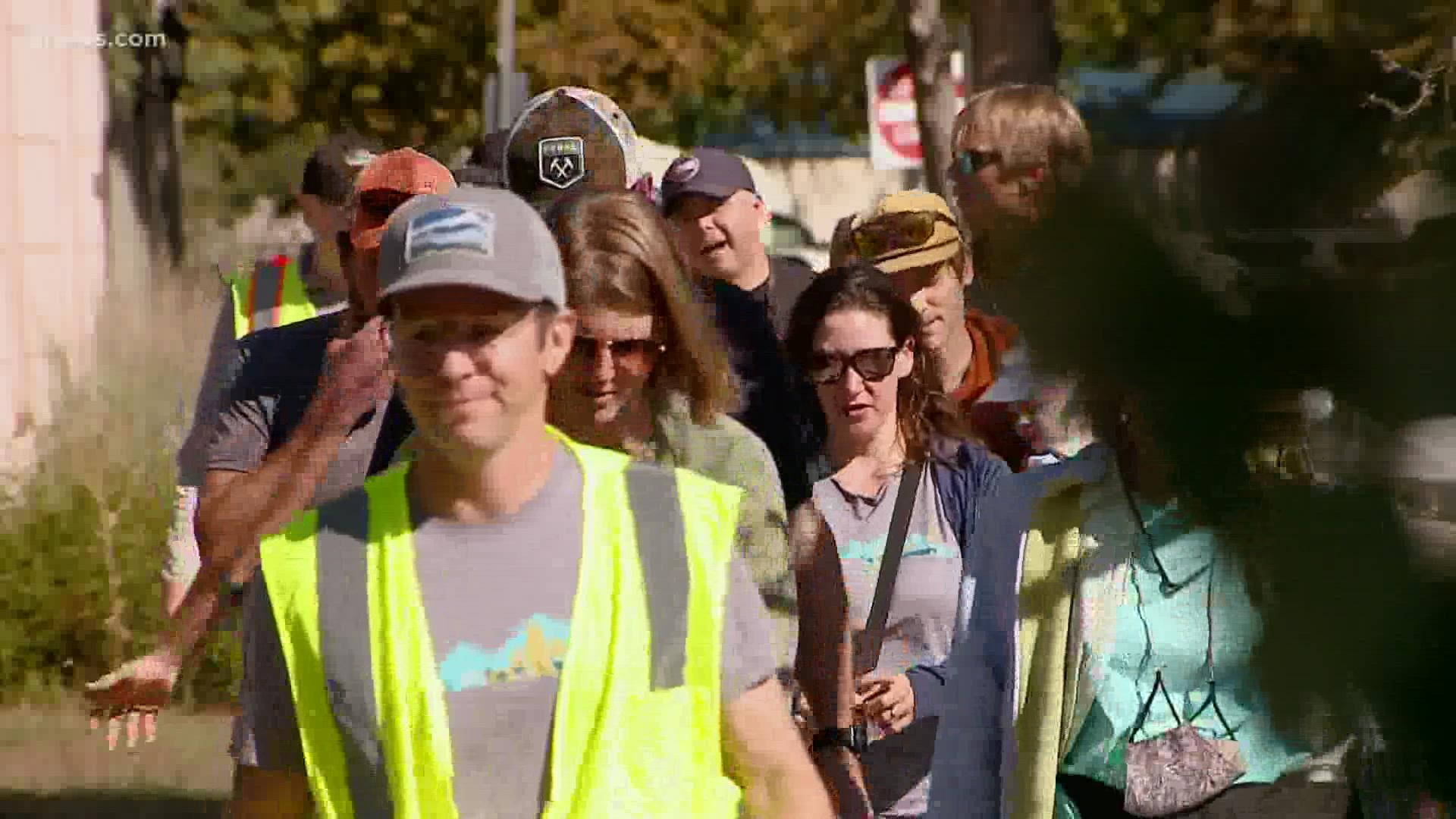 The Denver Streets Partnership took city leaders on a walking tour of the problems on Saturday.