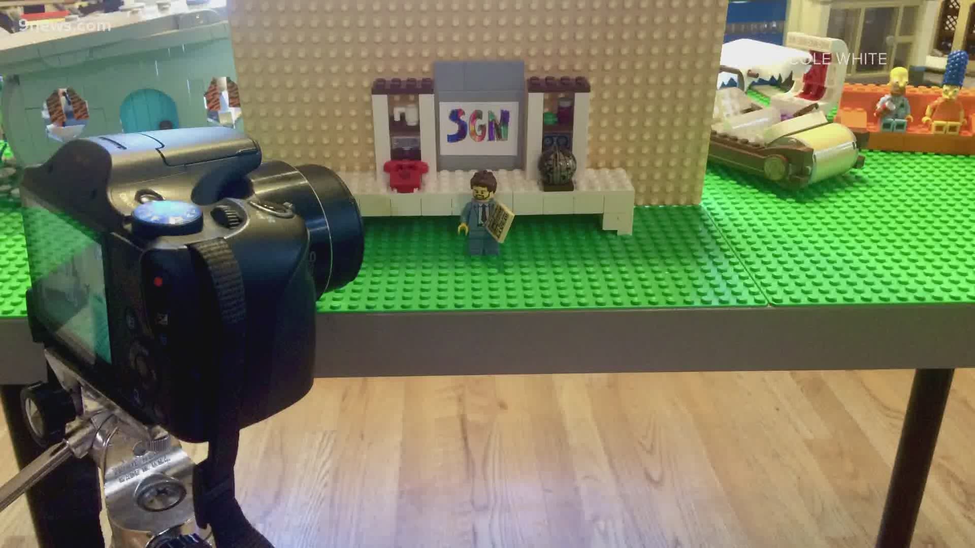 Actor John Krasinski's popular good news web featured the boys' LEGO stop-motion clip.