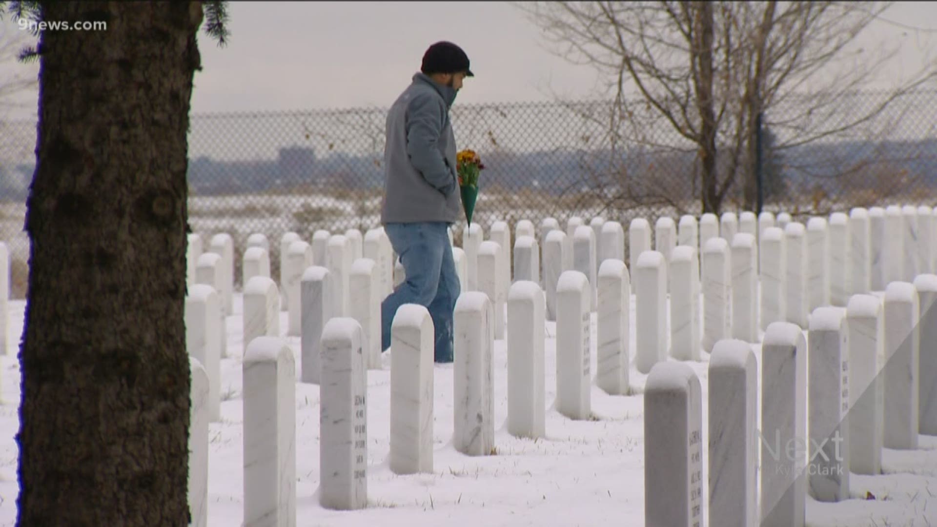 Weather canceled Fort Logan's Veterans Day service, but these Coloradans came out to pay tribute to people buried there.