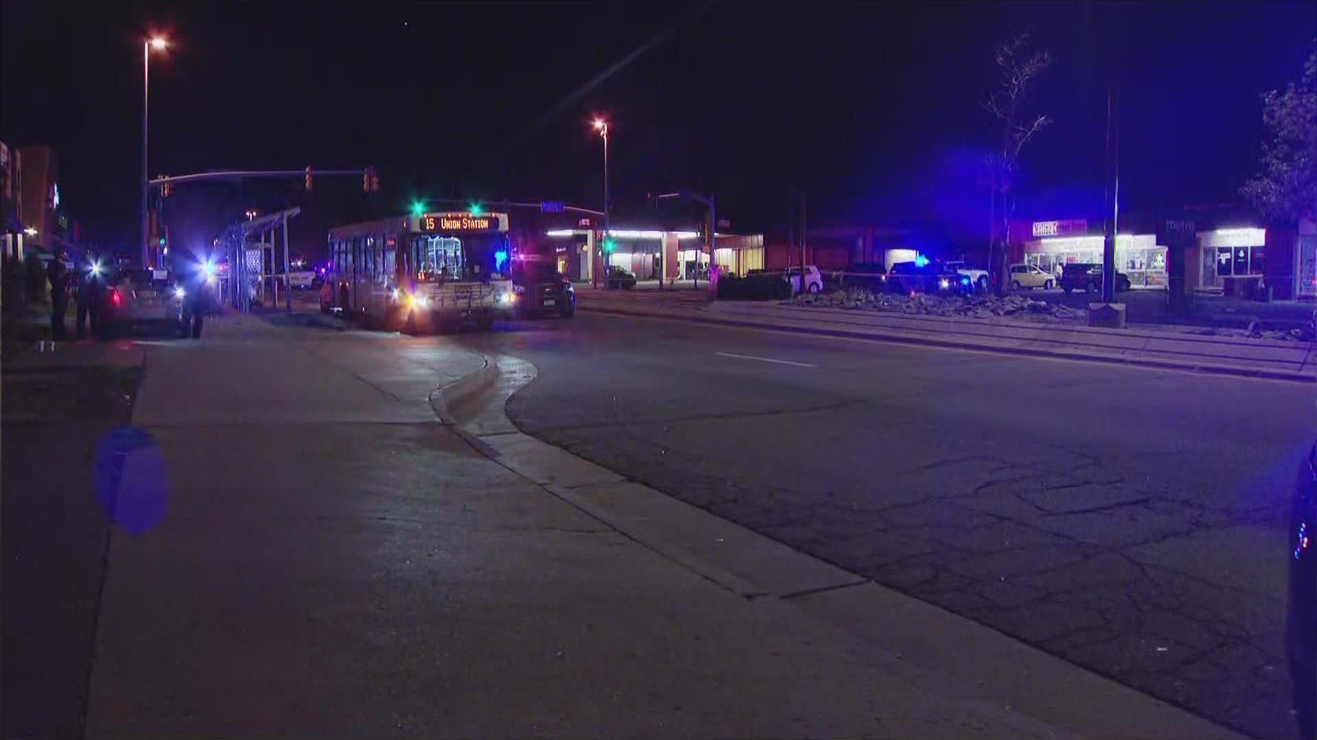 The shooting happened Sunday evening on a #15 bus near the intersection of Colfax Avenue and Moline Street.