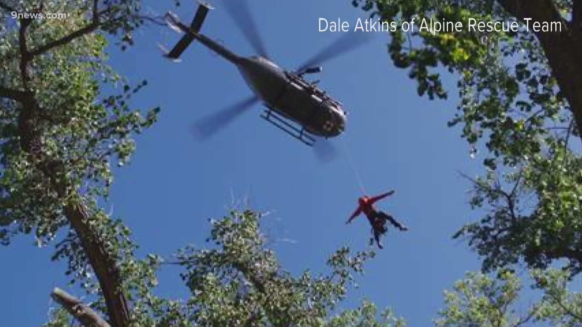 Colton McDonald was rescued by helicopter after he was trapped by fire while on a 10-day solo backpacking trip.