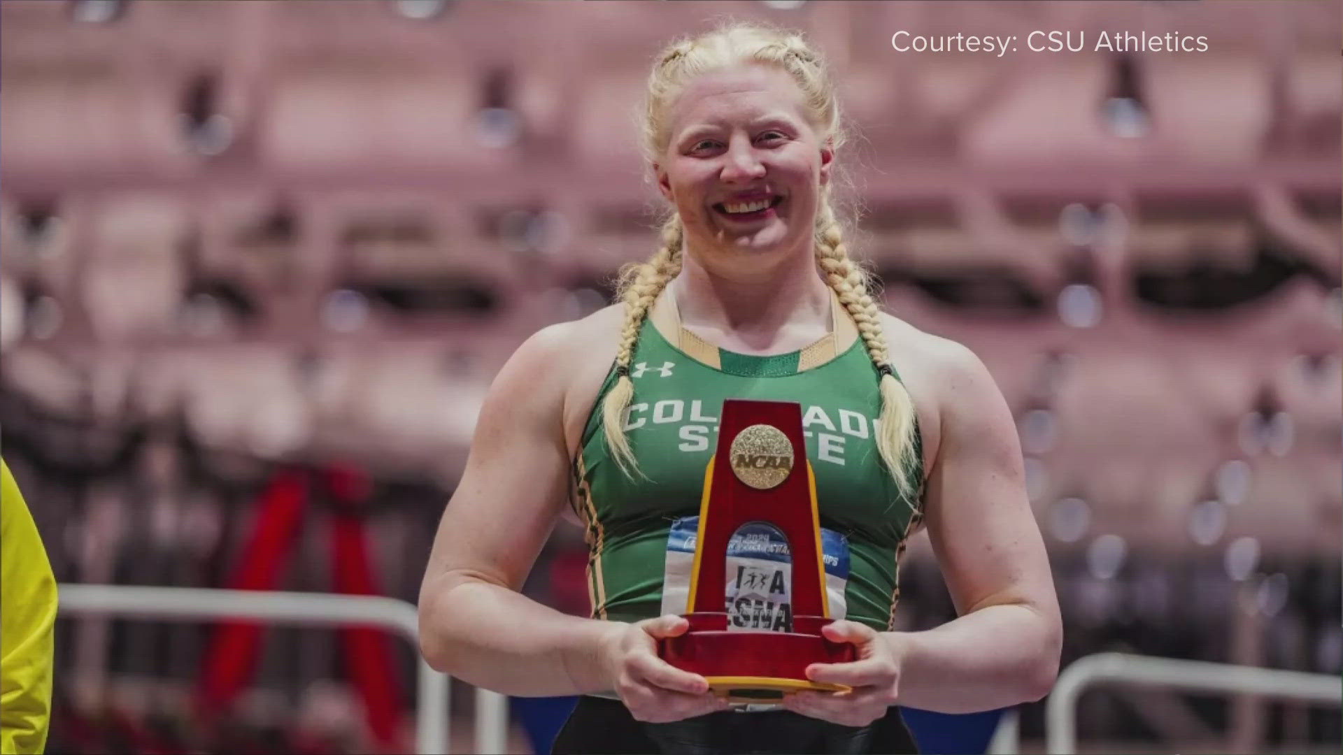 Mya Lesnar is the first women's indoor track and field national champion in Colorado State history.