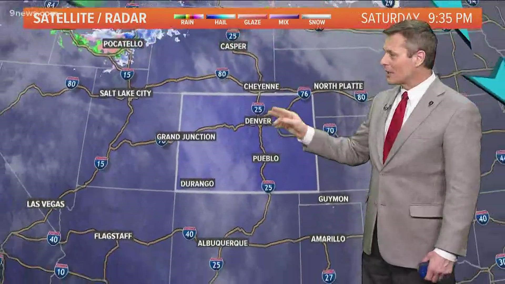 Inches and inches of snow expected throughout Colorado by Tuesday after Monday's winter storm.