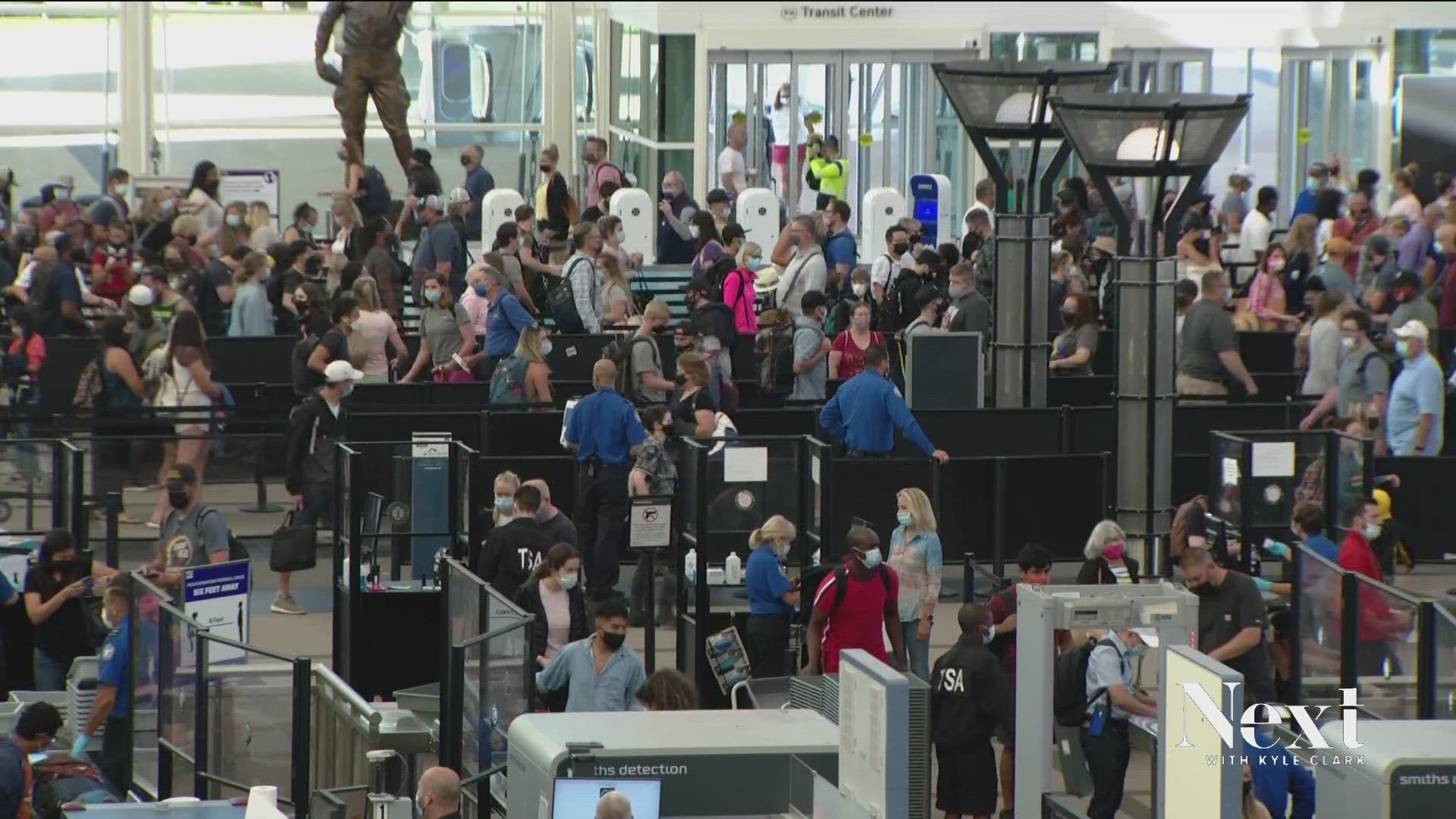 DIA CEO Phil Washington discussed continued construction to retrofit the airport, as he projects reaching 100 million passengers by 2027, and 120 million by 2045.