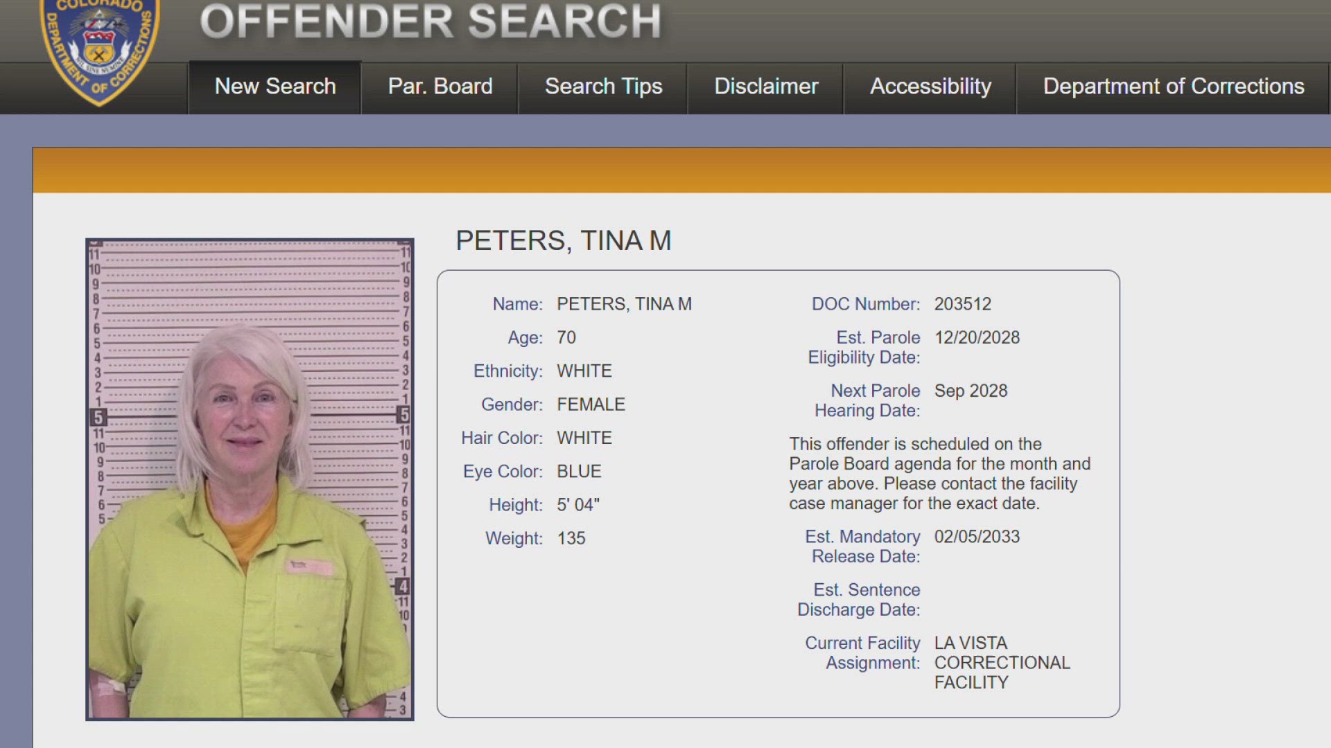 Tina Peters could be out in early 2028 with or without Polis clemency ...