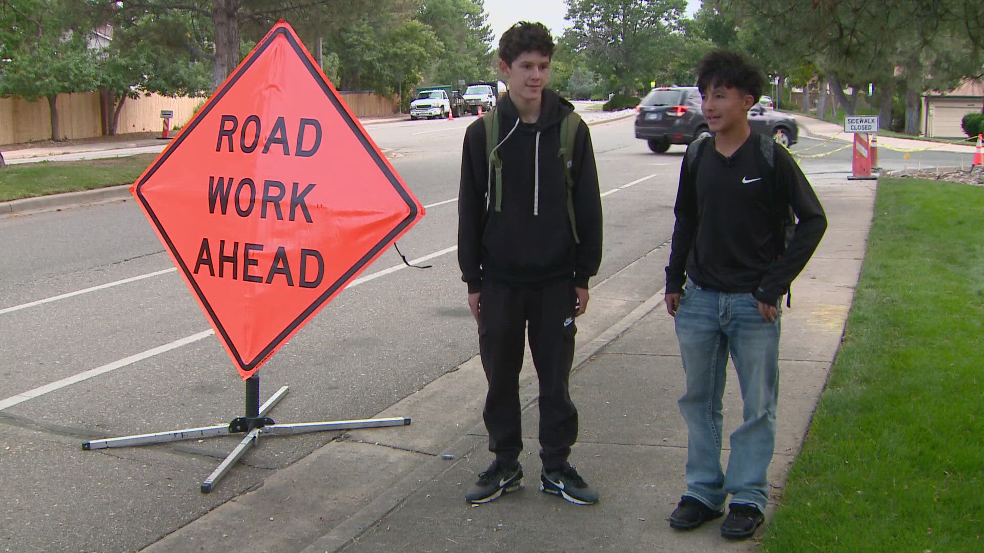 Aurora Police said a middle school bus broke down while students were riding home Wednesday.