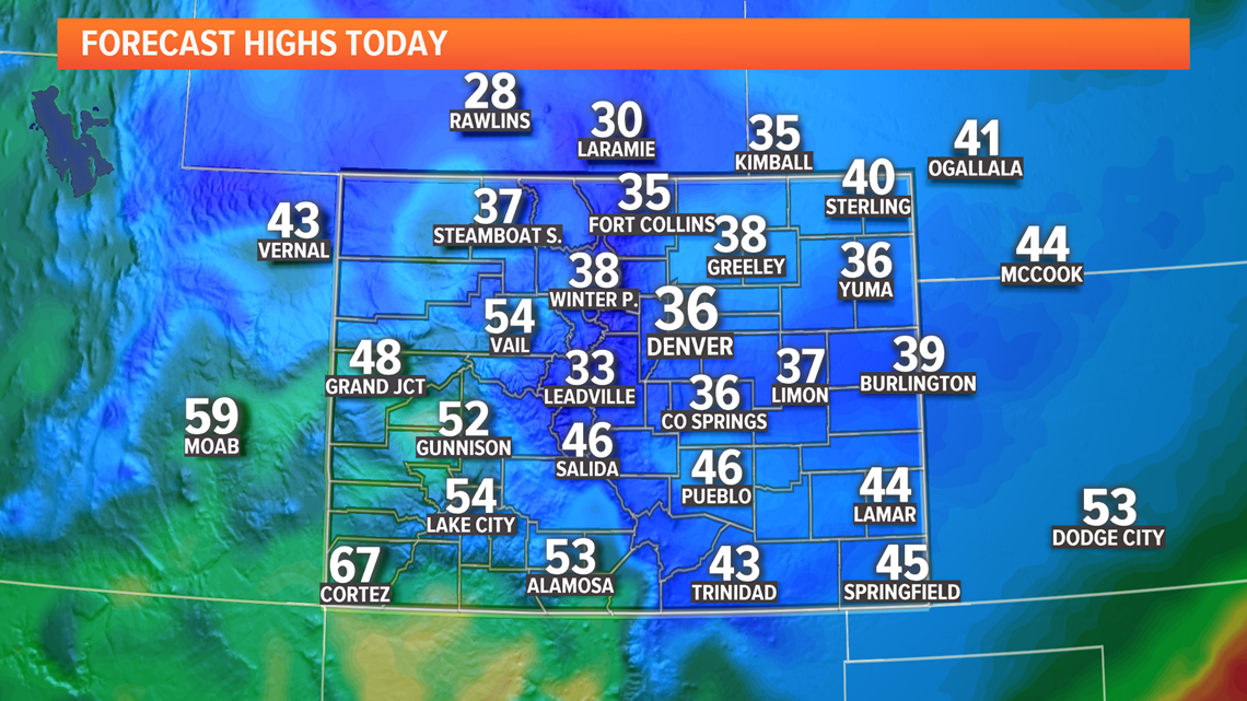 Wind, cold and snow arrives in Colorado | 9news.com