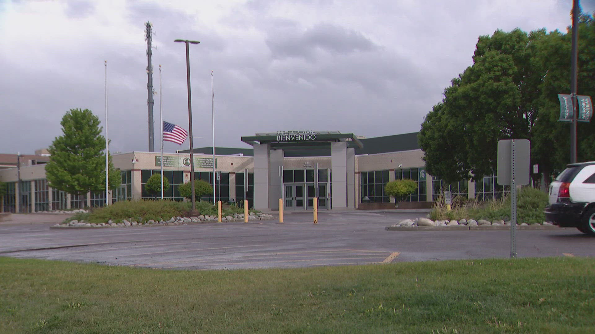 A former Aurora police officer is accused of sending inappropriate texts to a student at Aurora Central High School.
