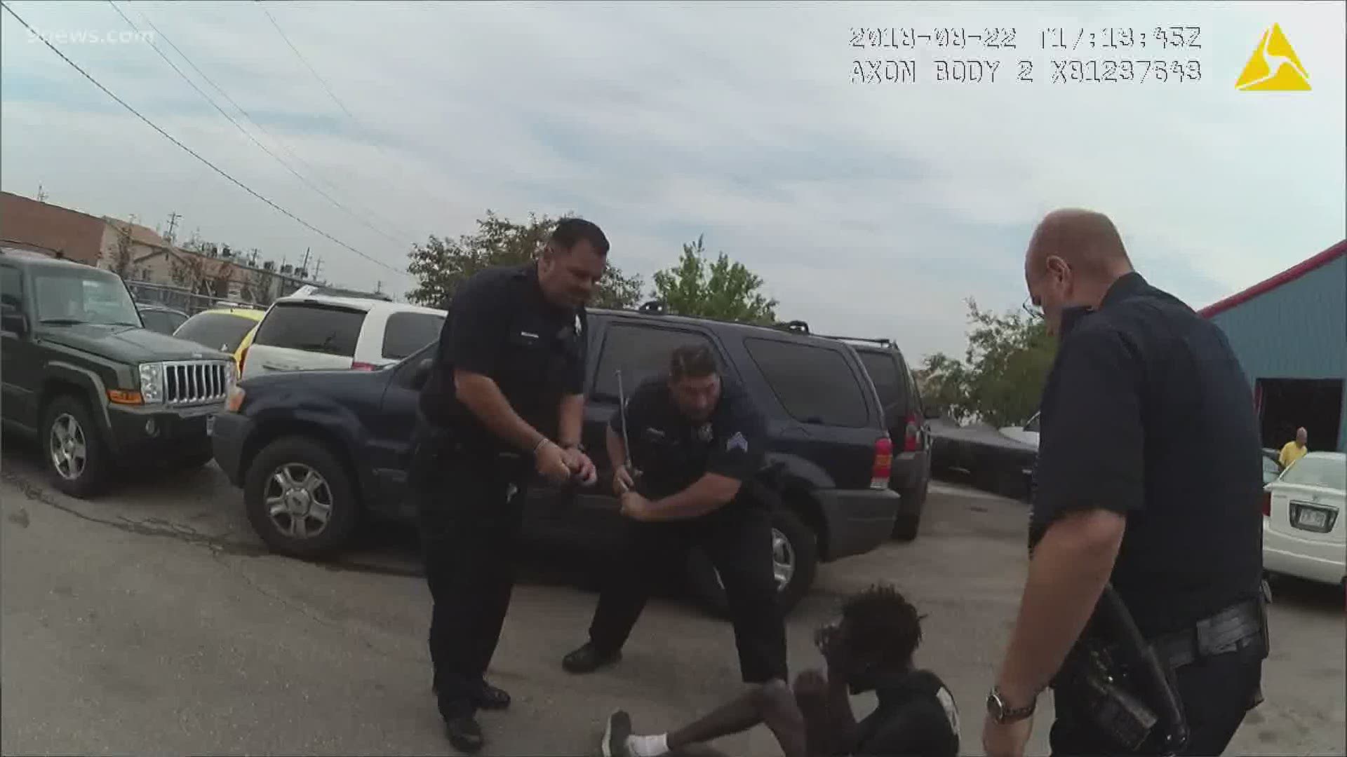 The lawsuit claims the officer violates department policies by hitting him in the face and neck.