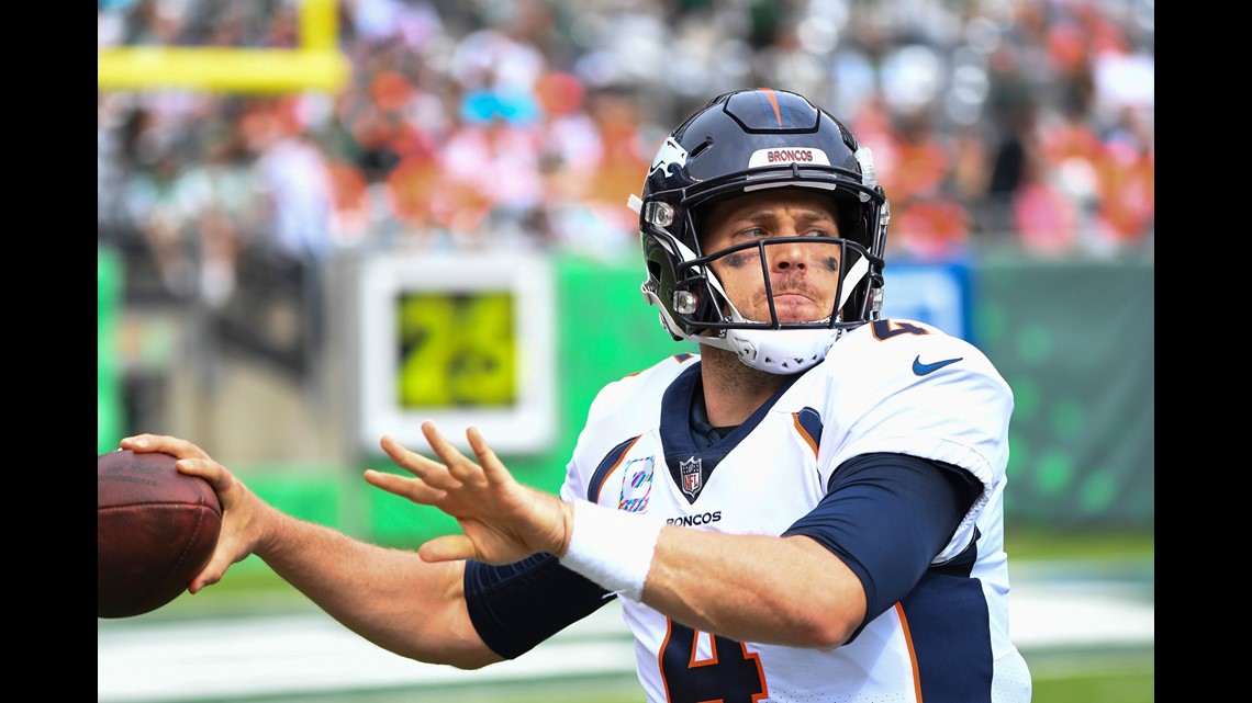 October 8, 2018 - East Rutherford, New Jersey, U.S. - New York Jets  quarterback Sam Darnold (14) during a NFL game between the Denver Broncos  and the New York Jets at MetLife