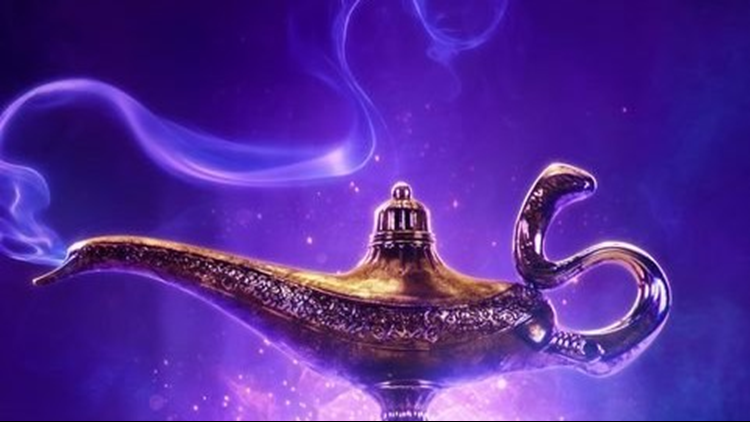 Acompañar Librería estar impresionado Aladdin' magic lamp revealed: Will Smith says his Genie is trapped inside |  9news.com