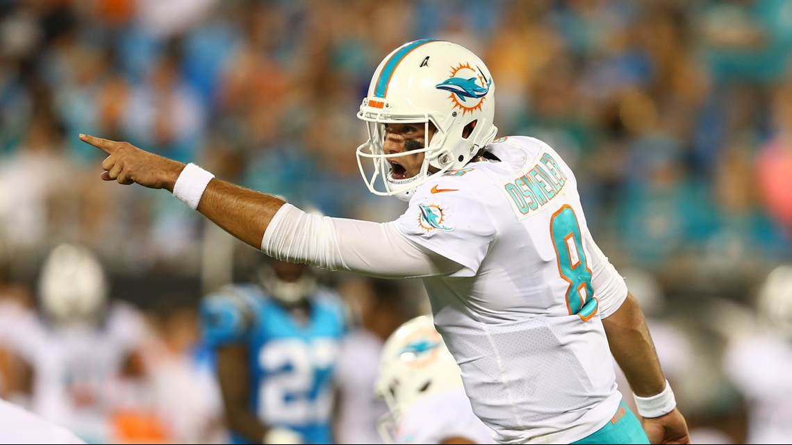 Dolphins QB Ryan Tannehill listed as questionable for Sunday's