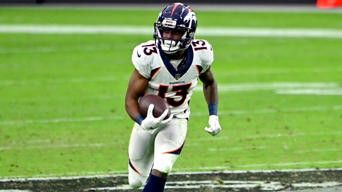 Denver Broncos on X: For the first time, @Kj_hamler's name is on the back  of his jersey.  / X