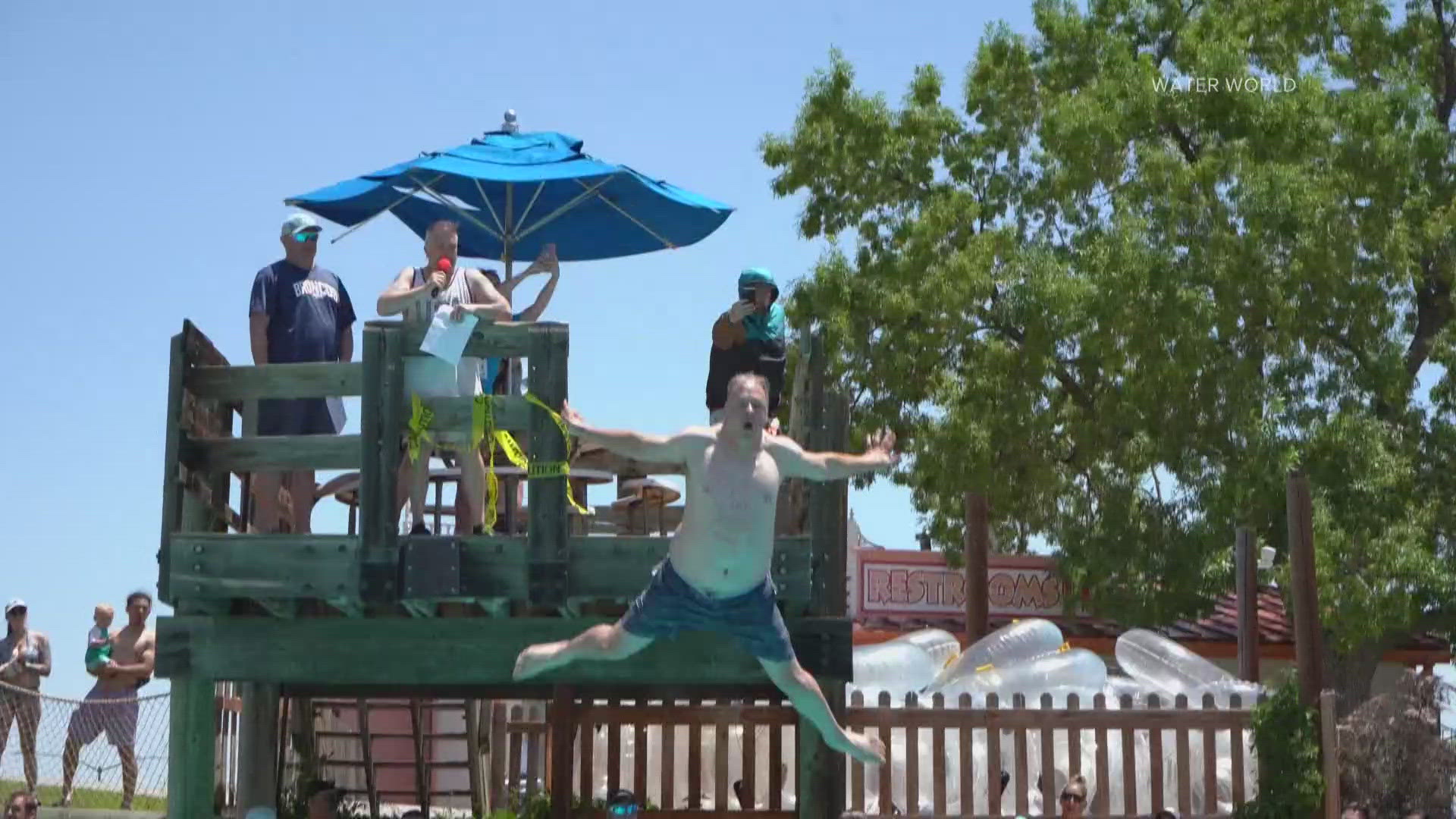 Water World hosts its 28th annual belly flop contest Sunday, featuring 20 contestants competing for a $1,100 grand prize.