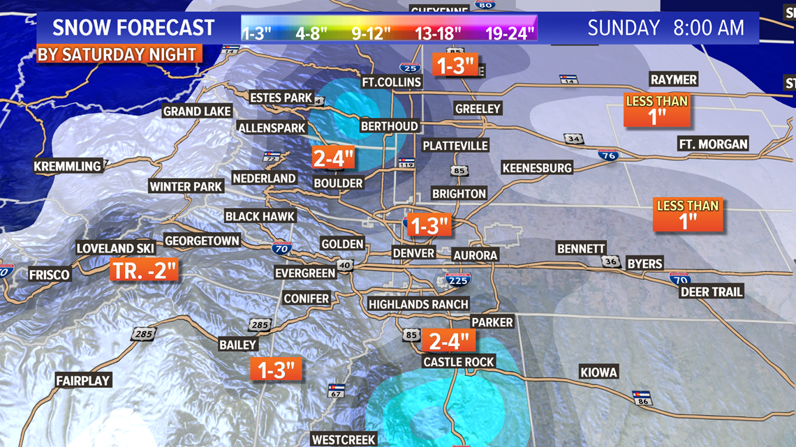 Snow Returns To Much Of Colorado Saturday | 9news.com