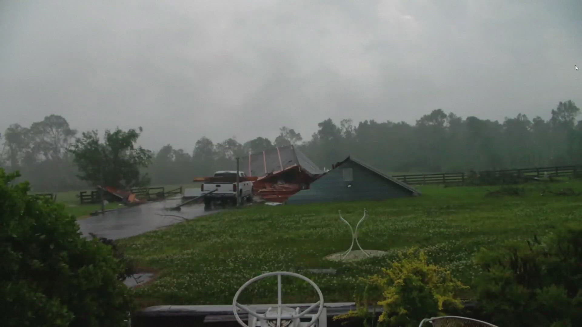 A tornado in Tennessee damaged homes, injured people, toppled power lines and trees.