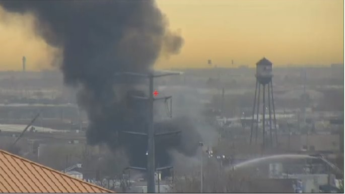 Denver-area scrap yard fire causes massive smoke plume | 9news.com