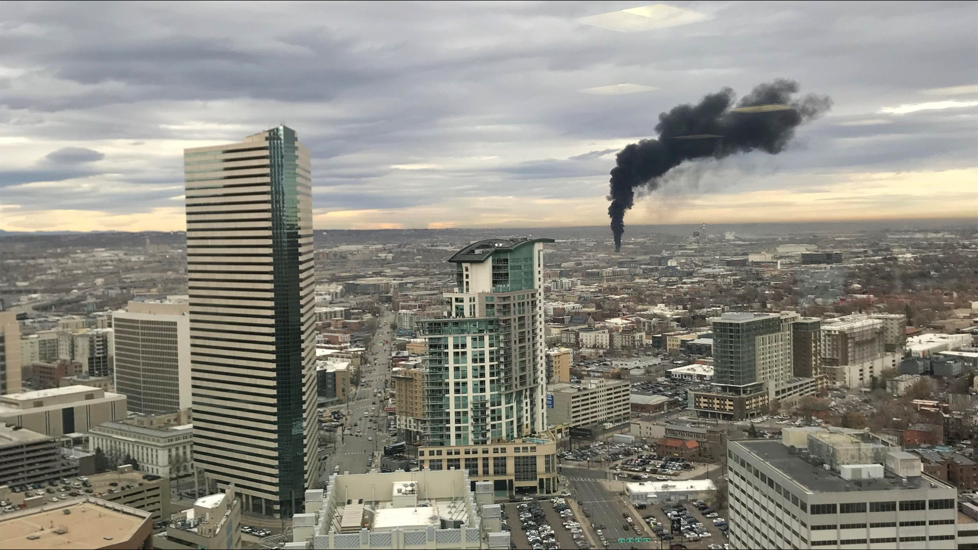 Denver-area scrap yard fire causes massive smoke plume | 9news.com
