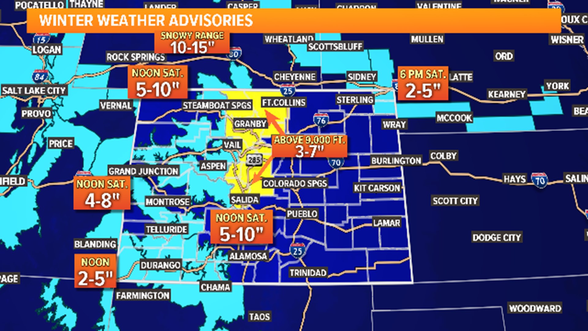 INTERACTIVE RADAR Rain/snow mix, chilly temps come to Colorado