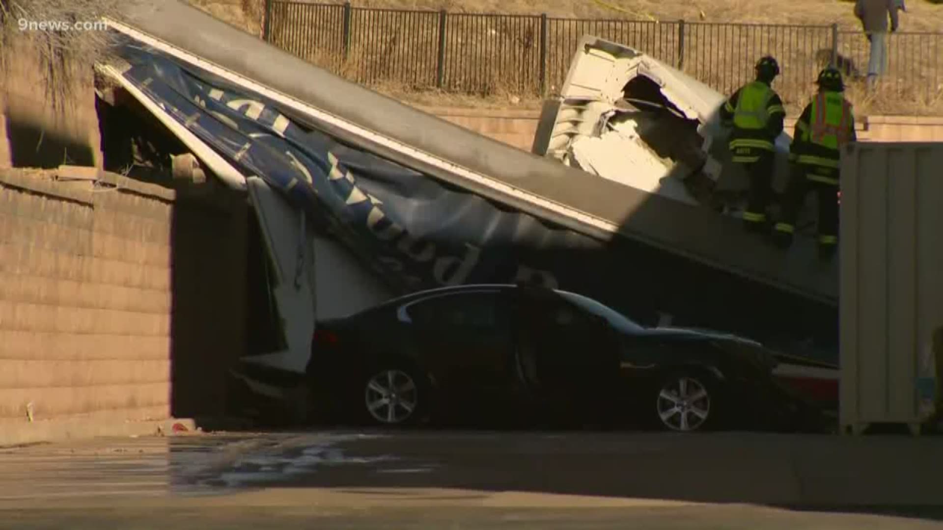 The crash happened at Founders Parkway near the I-25 interchange.