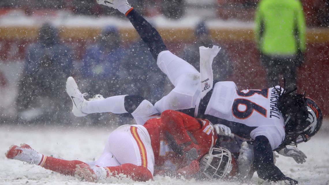 In first Super Bowl practice, Broncos deal with snow