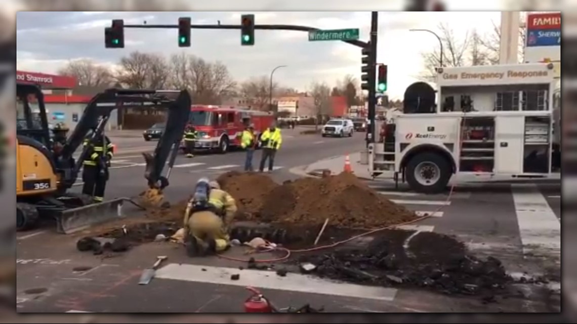 Buildings evacuated after gas line breaks near downtown Littleton