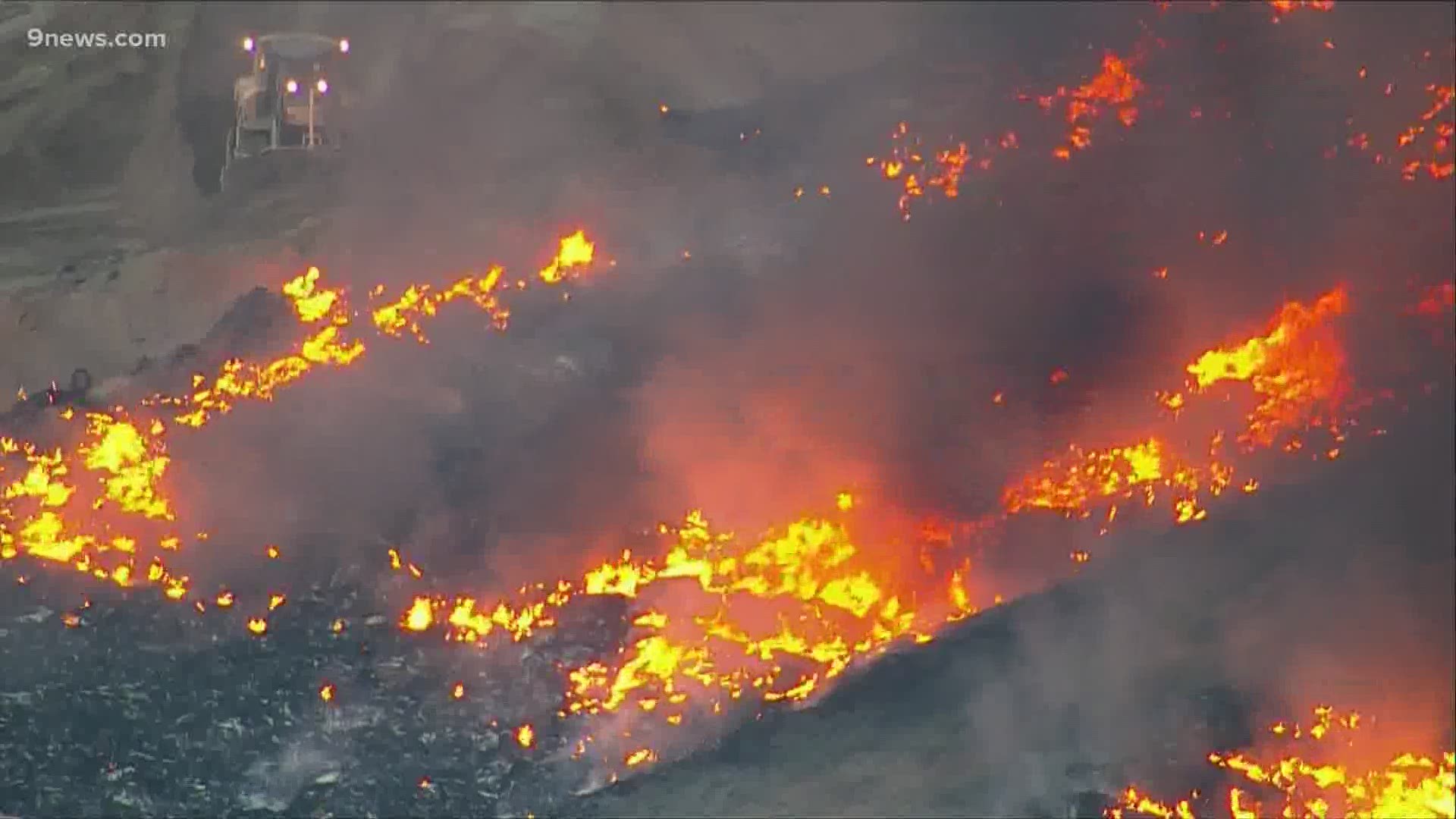 Tire mountain fire still burning | 9news.com