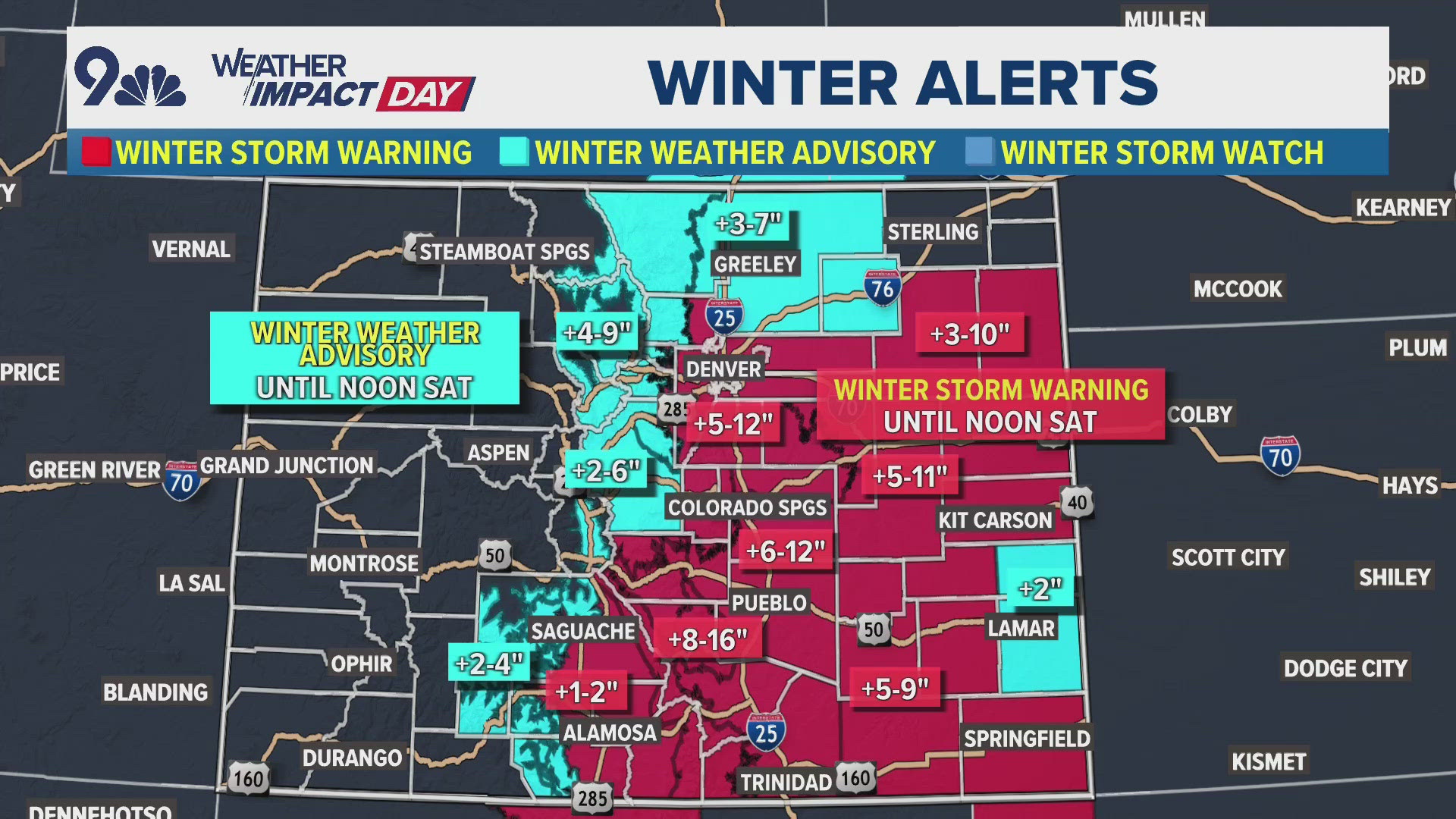 9NEWS Weather Impact Team Meteorologist Laurann Robinson has the latest forecast.