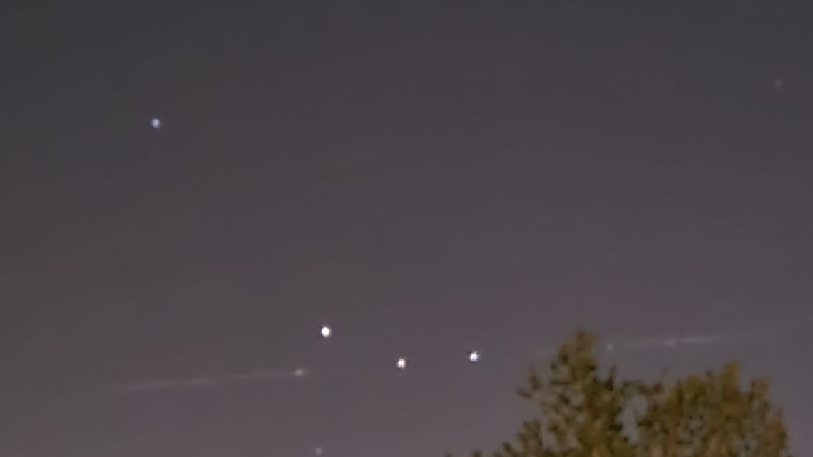 What was the line of lights in the sky over Colorado?