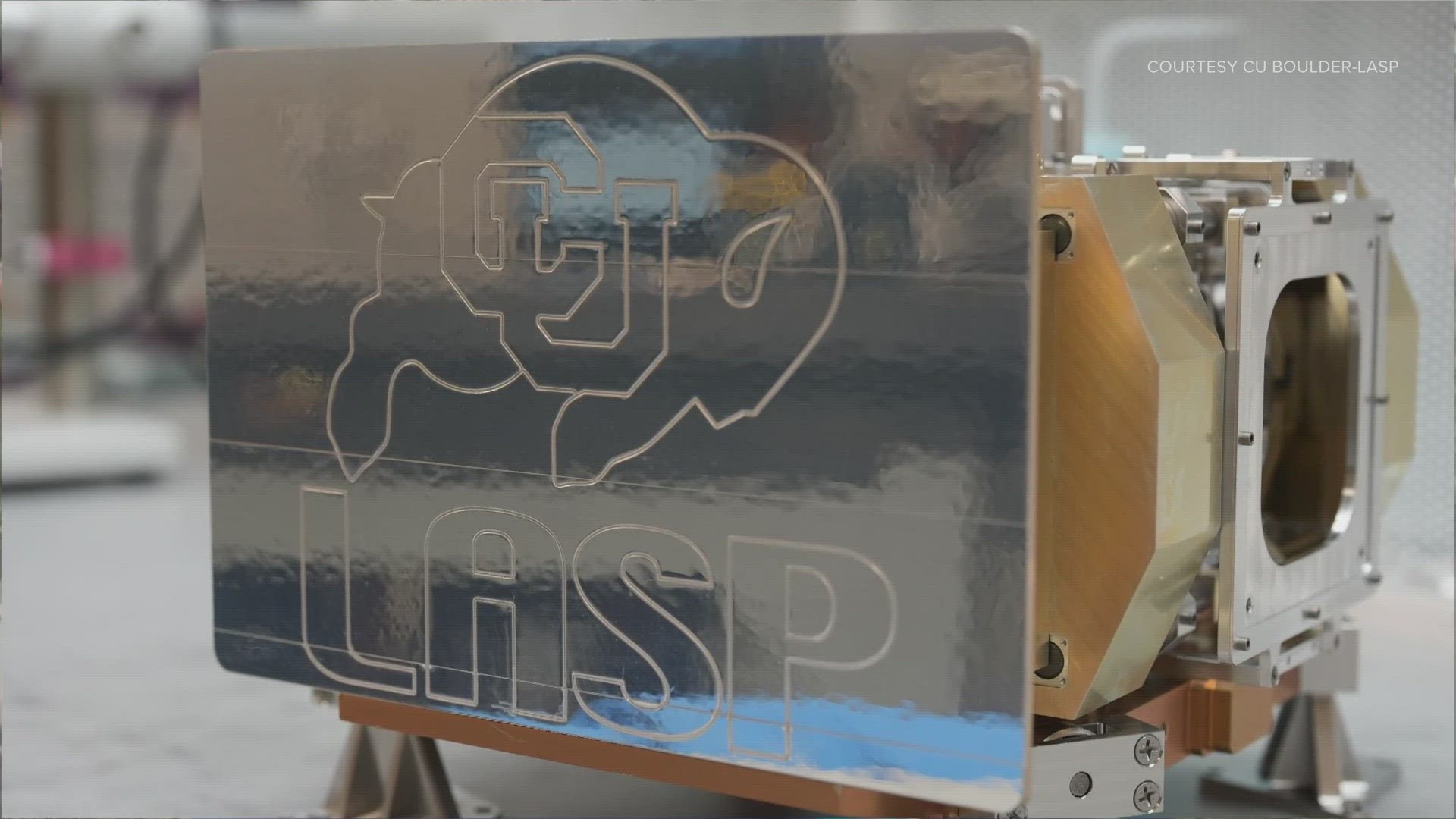 CU Boulder's Laboratory for Space and Physics has been etching the Ralphie logo onto instruments headed for space for more than 30 years.