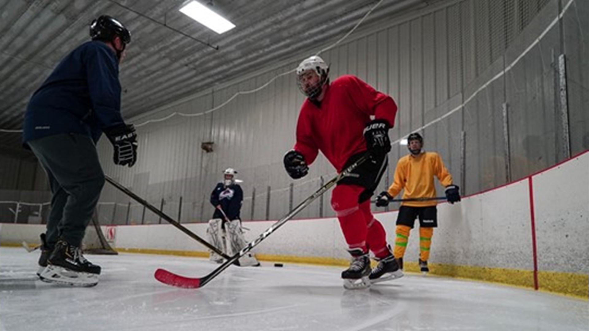 Colorado's visually impaired hockey players lace up their skates as part of the Visionaries Blind Hockey program to play the sport they love on the ice.