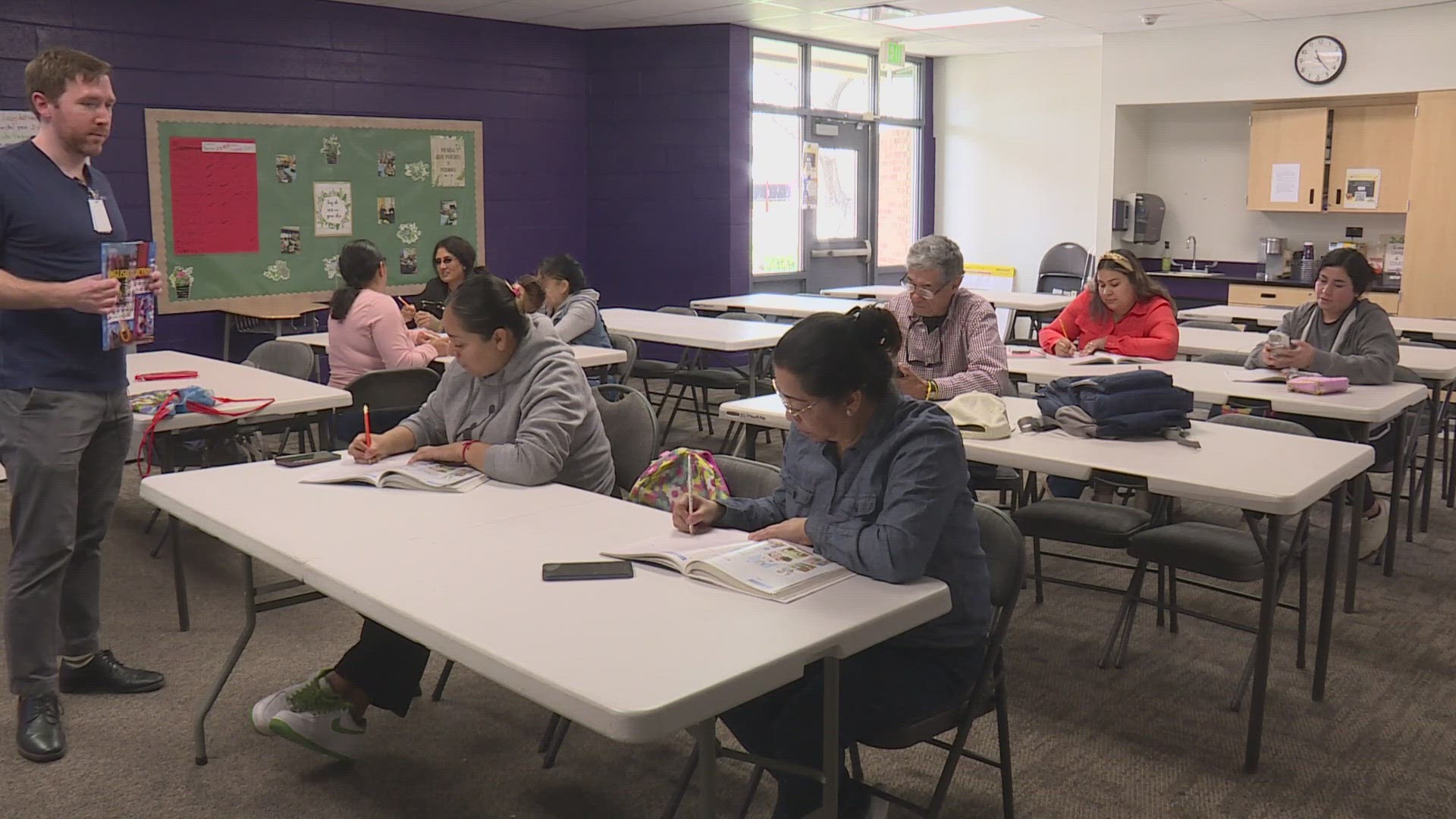 Denver Public Schools is seeing rising interest from adults in taking English as a Second Language classes, with more than 650 adults currently enrolled.
