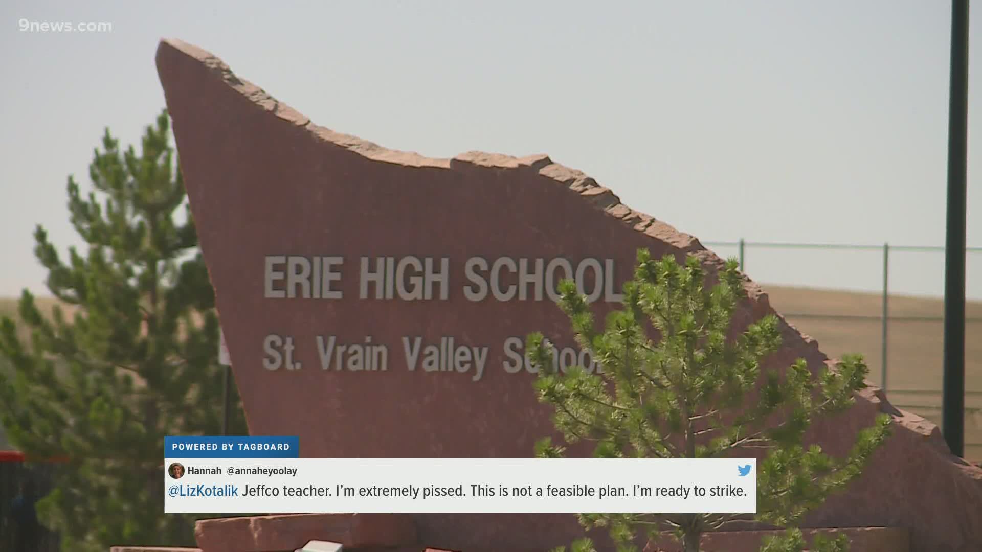 The St. Vrain Valley School District clarified their mask rules for reopening after questions from teachers.