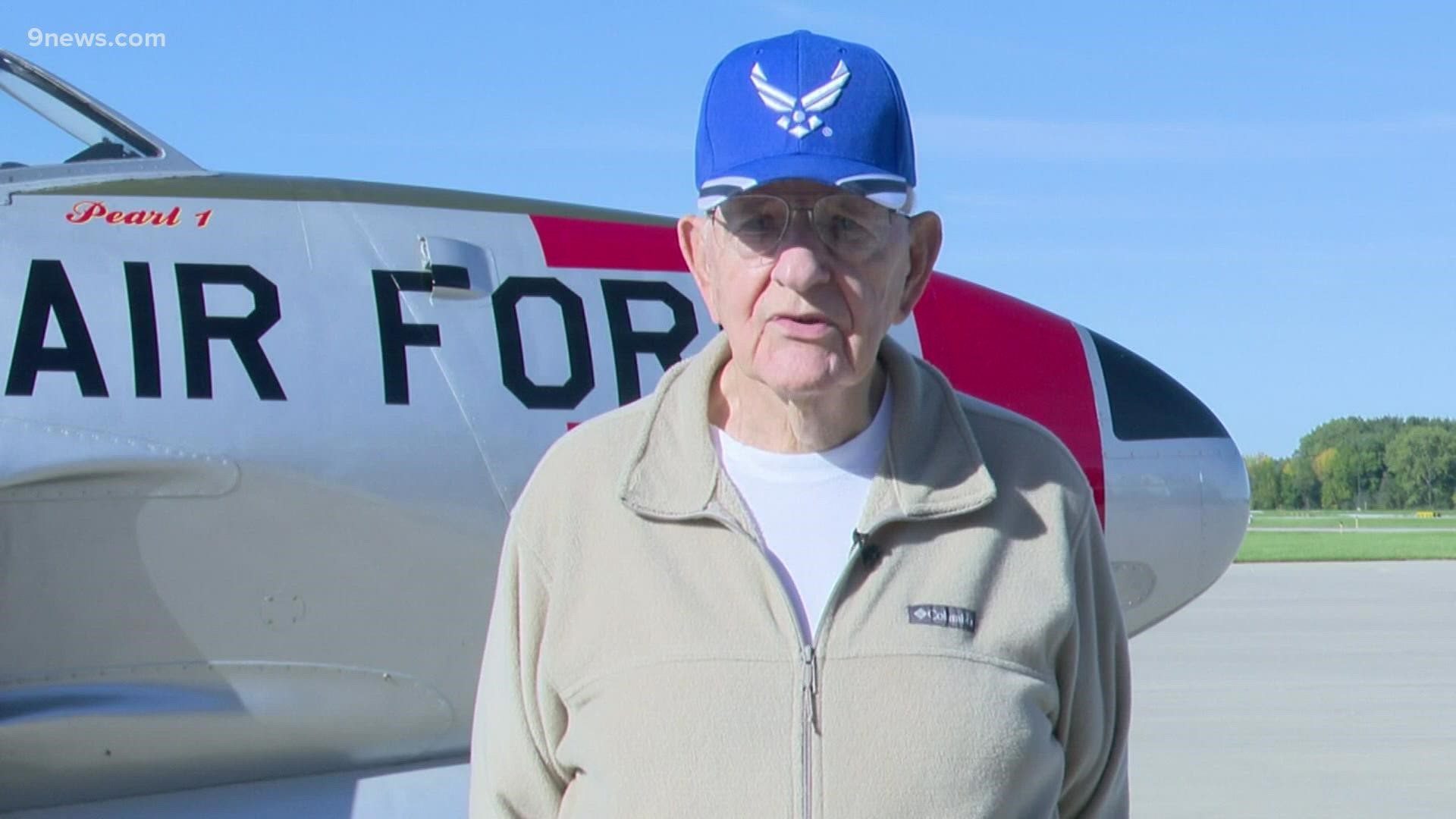 At 90 years old, Vietnam combat pilot Clyde Bridger of Wisconsin returned to the cockpit of a T-33 fighter jet--the same kind he flew 65 years ago.