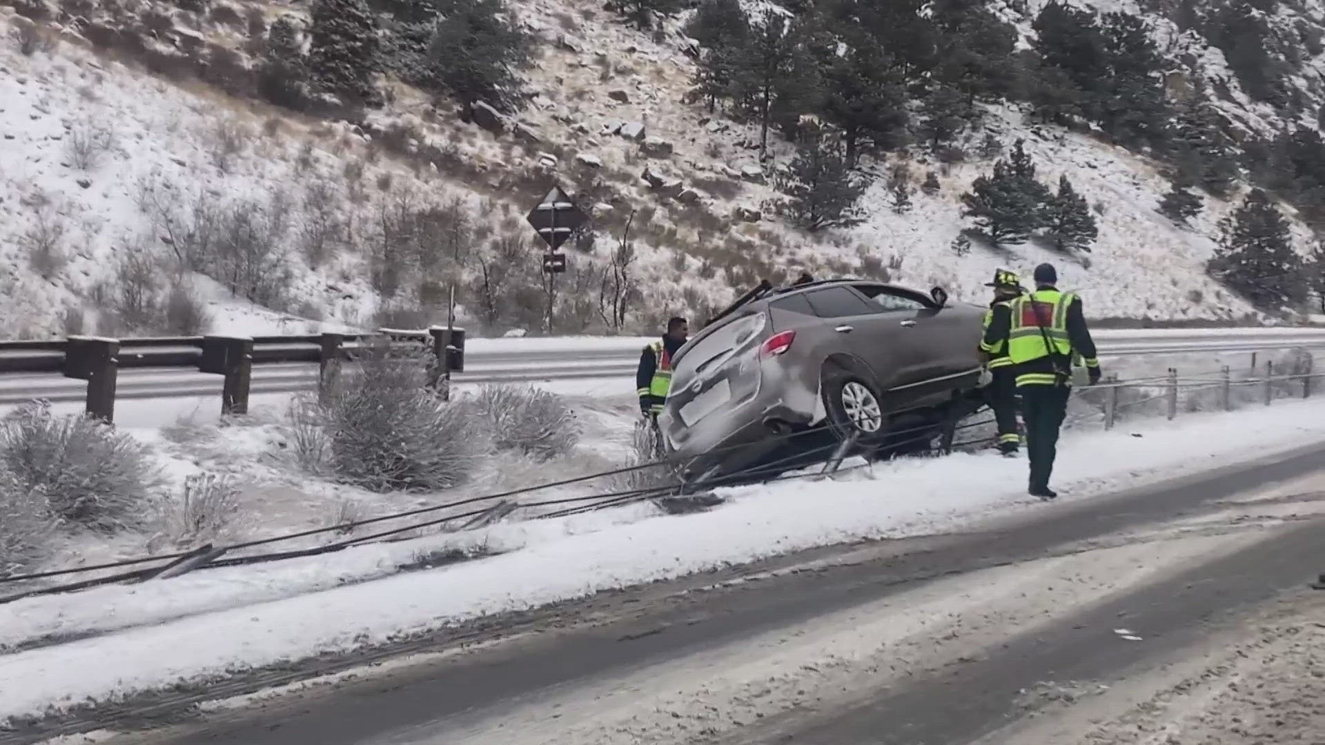 One snow squall caused big trouble on eastbound I-70 near Georgetown Tuesday morning.