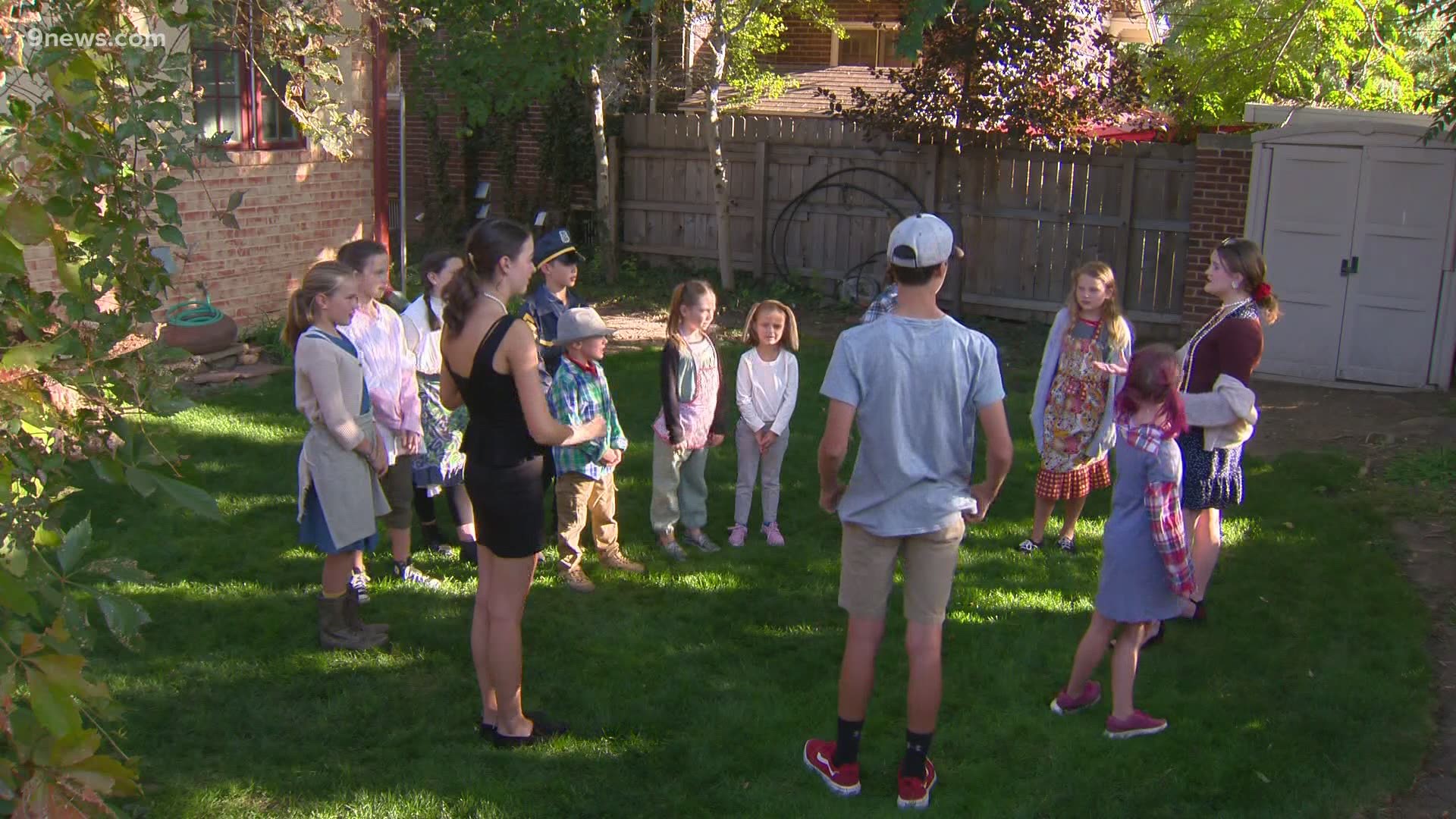 A 14-year-old freshman took matters of the theater into her own hands and trains her neighbors to act out the musical 'Annie.'