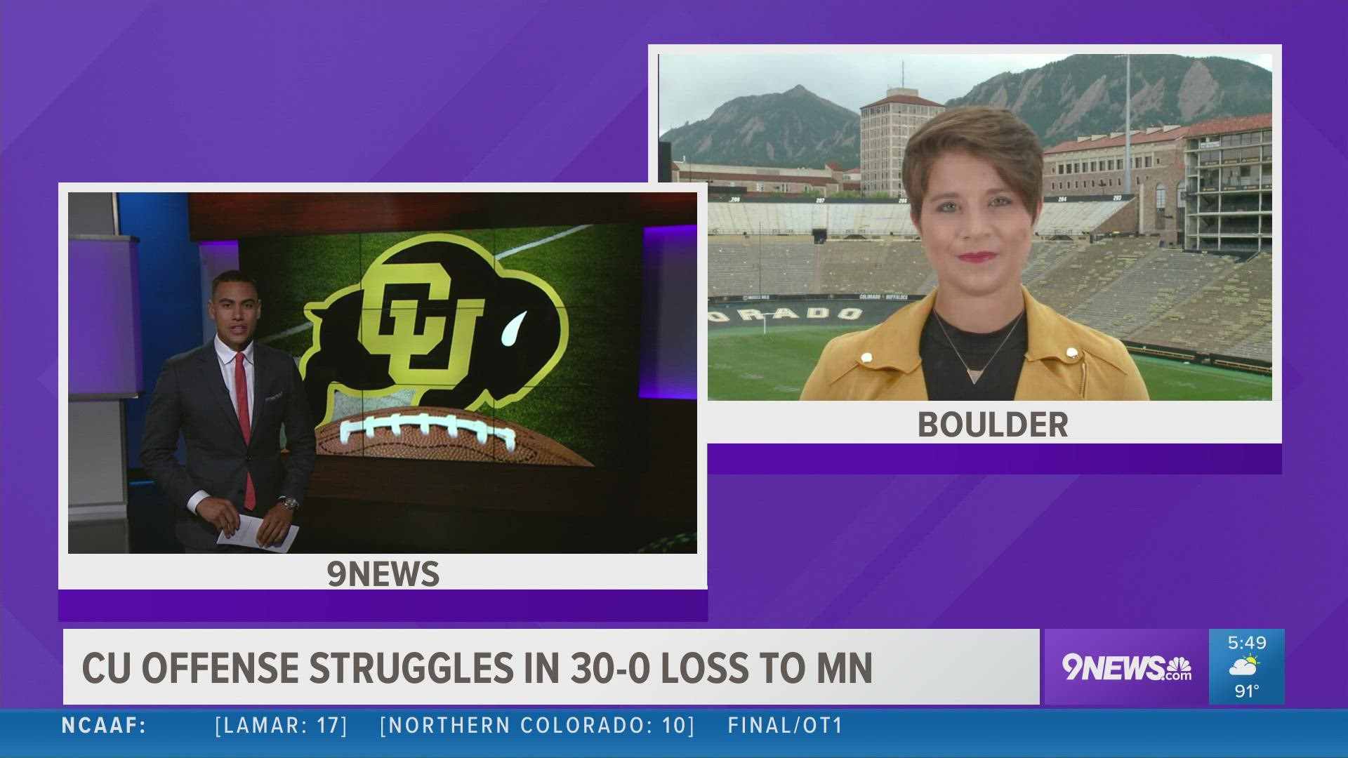The Buffs were routed 30-0 on Saturday. 9NEWS sports reporter Arielle Orsuto has more from Boulder.