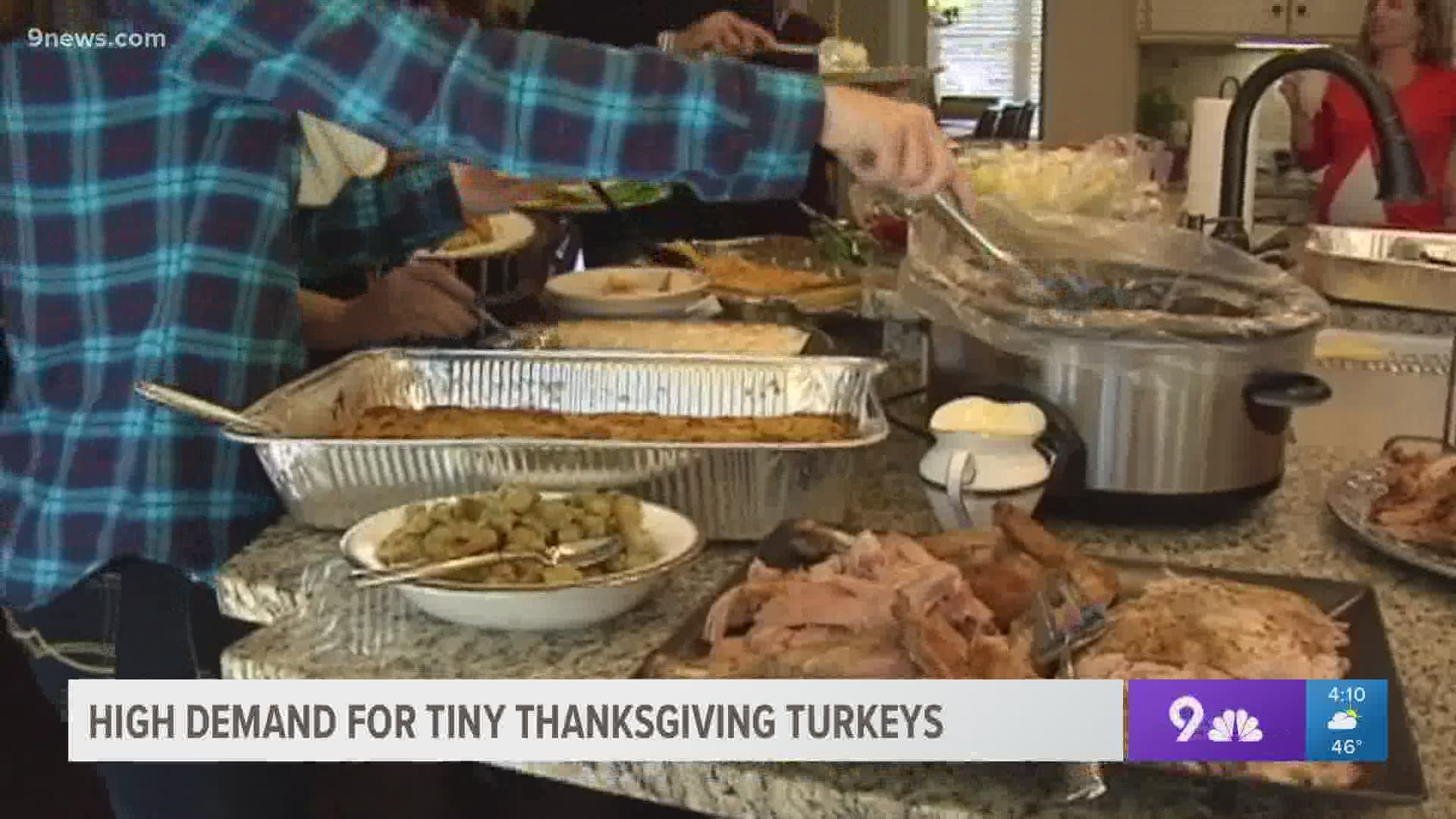 Many families intend on a smaller Thanksgiving gathering due to the COVID-19 pandemic, and experts said that means they'll be looking for smaller turkeys.