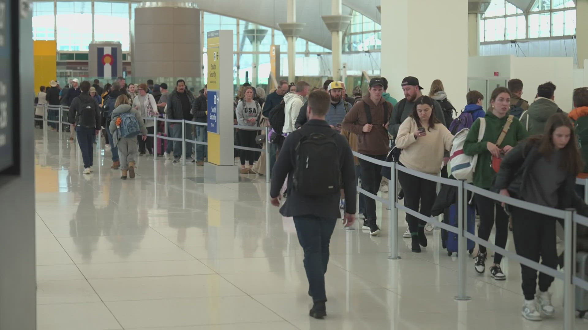 DIA said they expect nearly 450,000 people to pass through TSA checkpoints this holiday weekend.