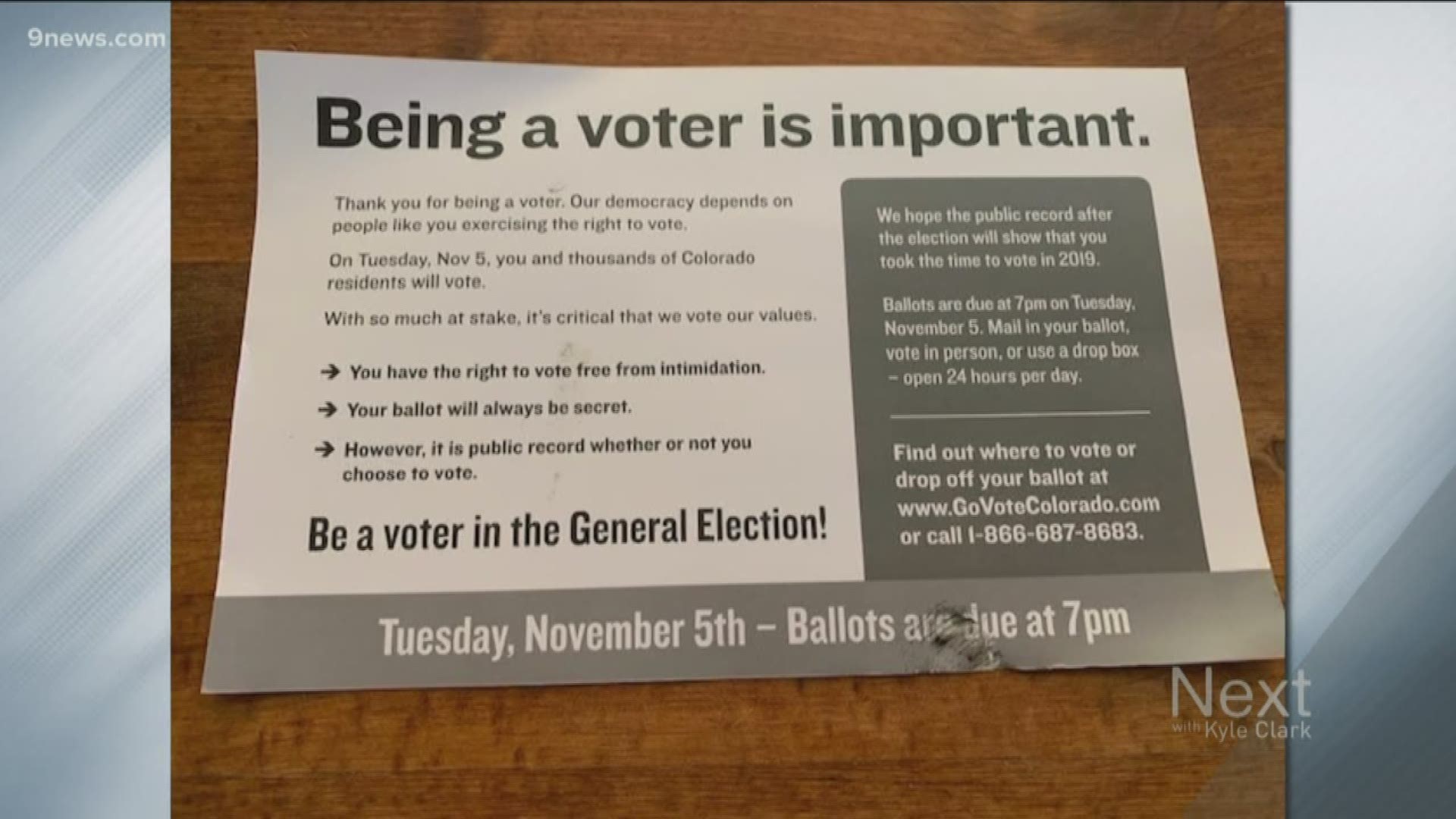 A mailer going out to voters suggests the people who want to keep your TABOR refunds are nervous about losing.