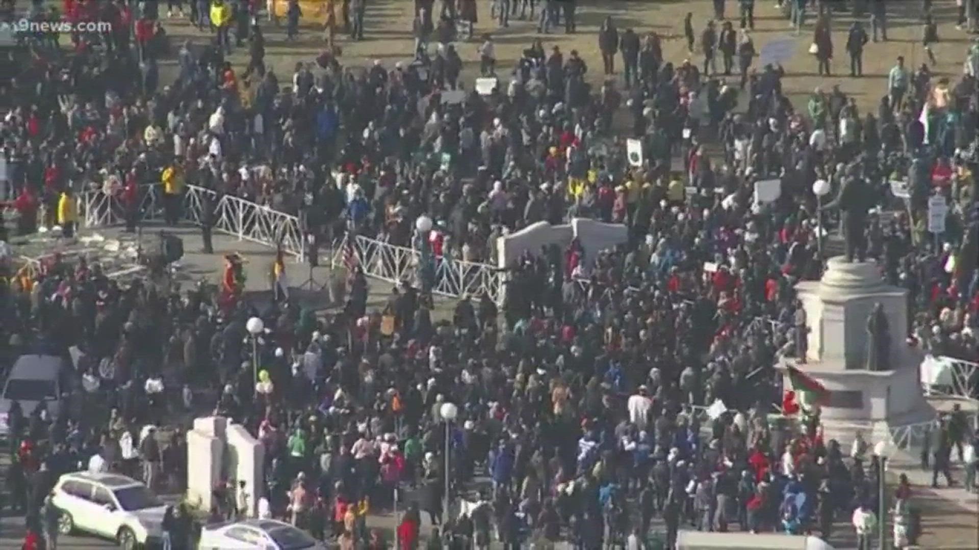 The 35th Annual Dr. Martin Luther King Jr. Day Marade traveled from Denver's City Park to Civic Center Park on Monday.