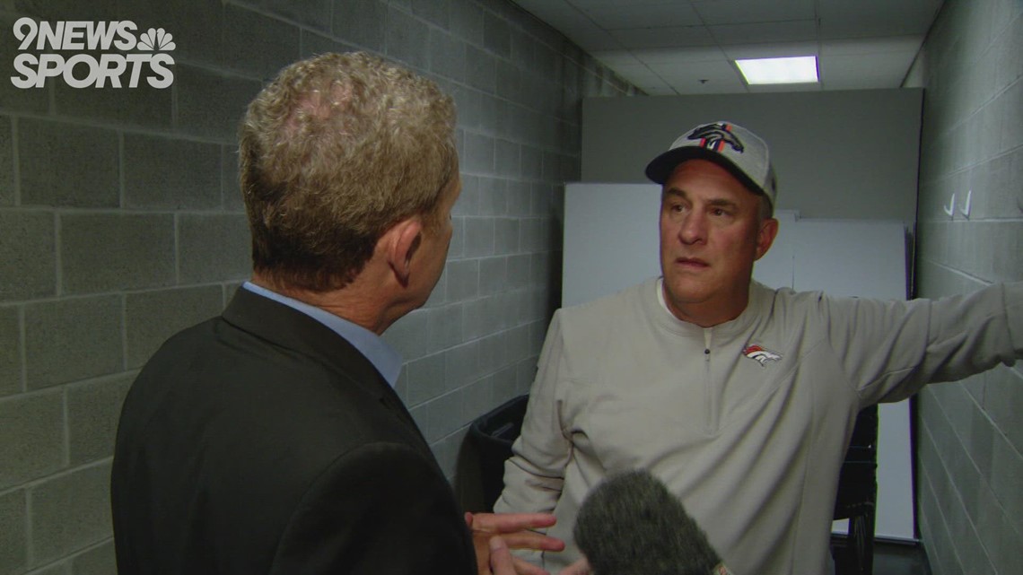Rod Mckey Rod Mackey talking QB decision with Broncos head coach Vic Fangio after ...
