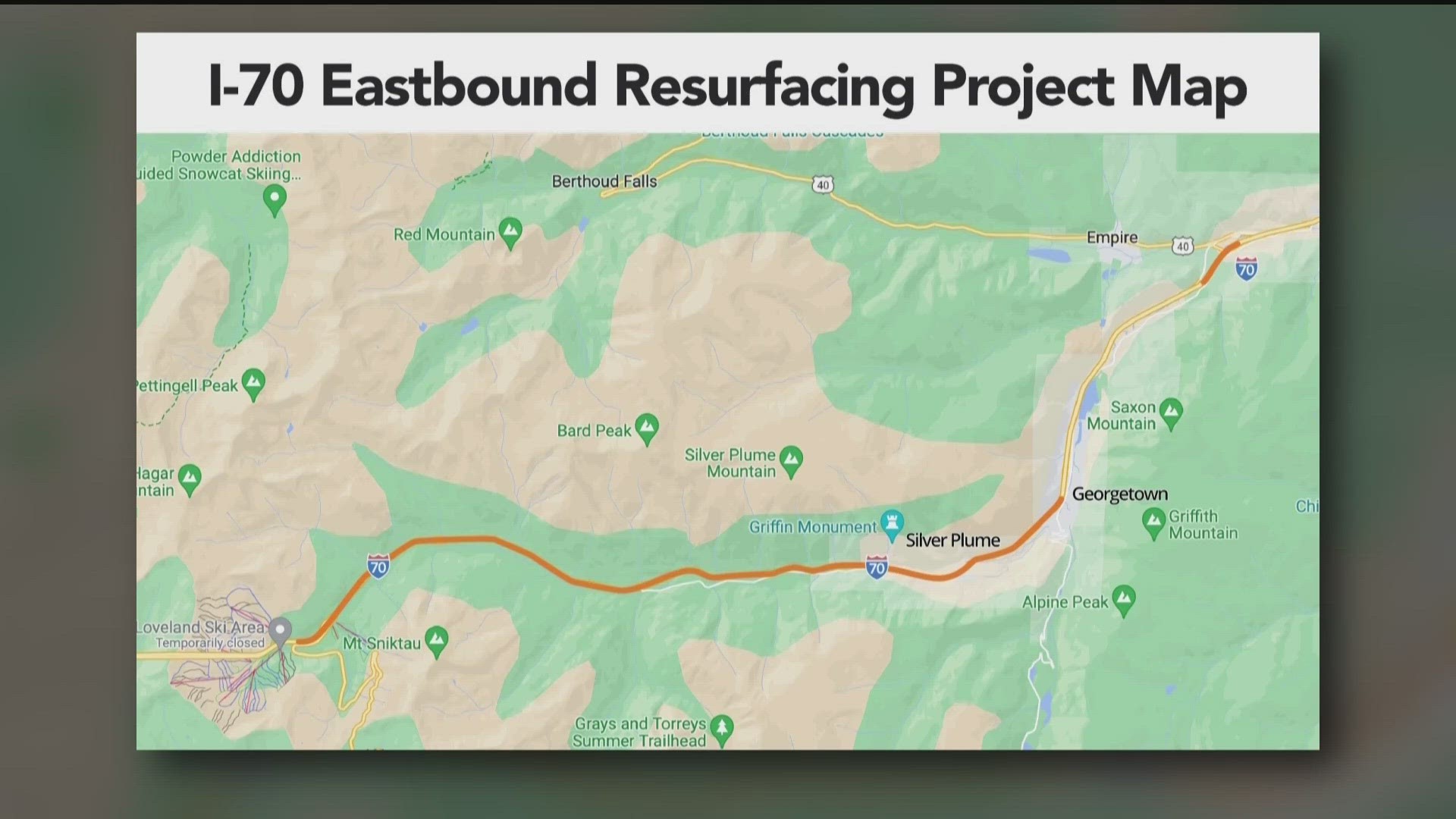 The project is scheduled to begin this week for a 13-mile stretch of eastbound I-70 between Eisenhower Tunnel and the Georgetown on-ramp.