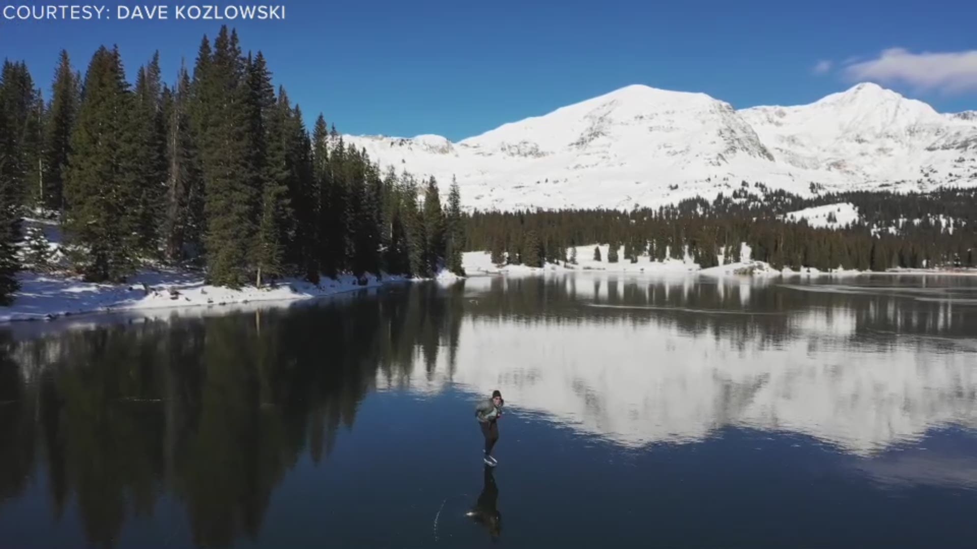 Dave Kozlowski has been speed skating across lakes in Colorado for years. His video is the Most Colorado Thing We Saw Today (via Next with Kyle Clark).