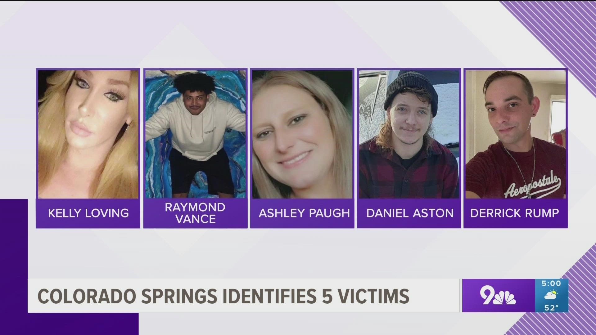 Colorado Springs Mayor and Police released the identity of the 5 victims killed in the shooting and the 2 heroic people who stopped the gunman.