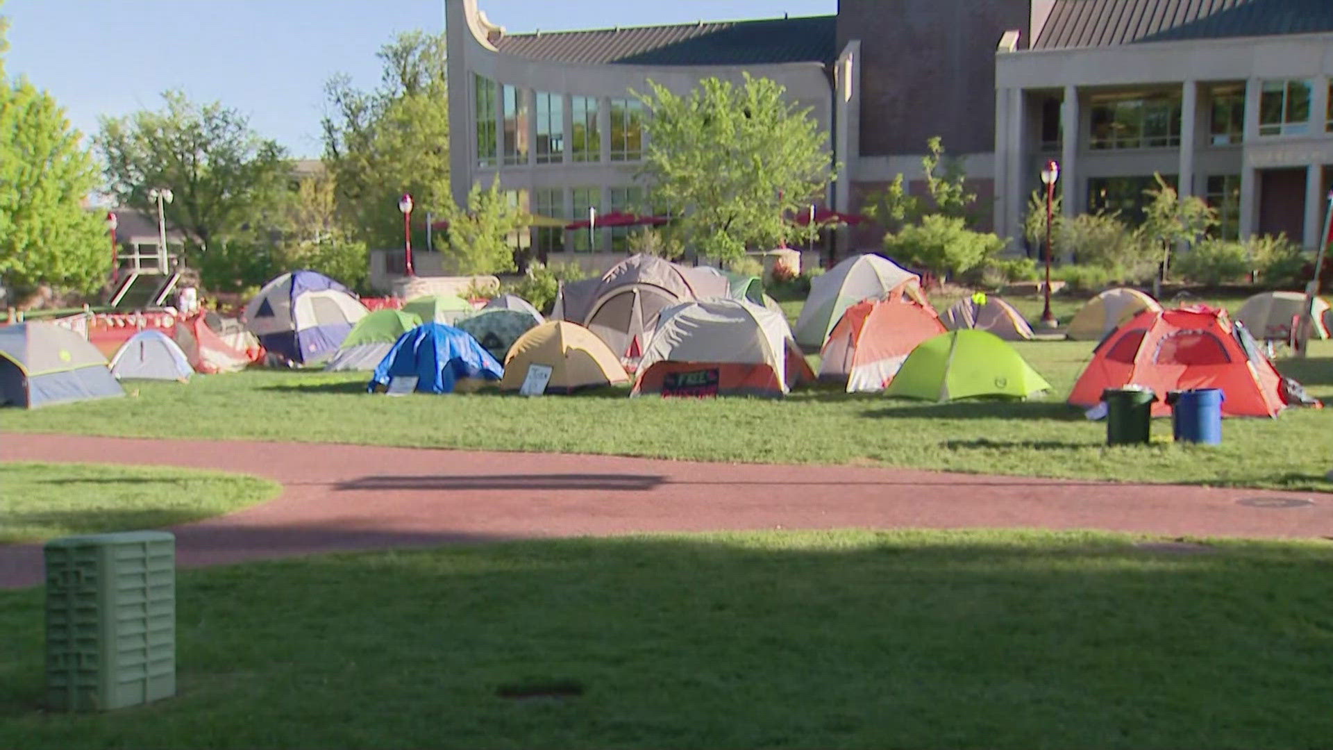 School leaders cited increased safety concerns when they set a 9 p.m. Tuesday deadline for protesters to voluntarily clear the encampment on Carnegie Green.